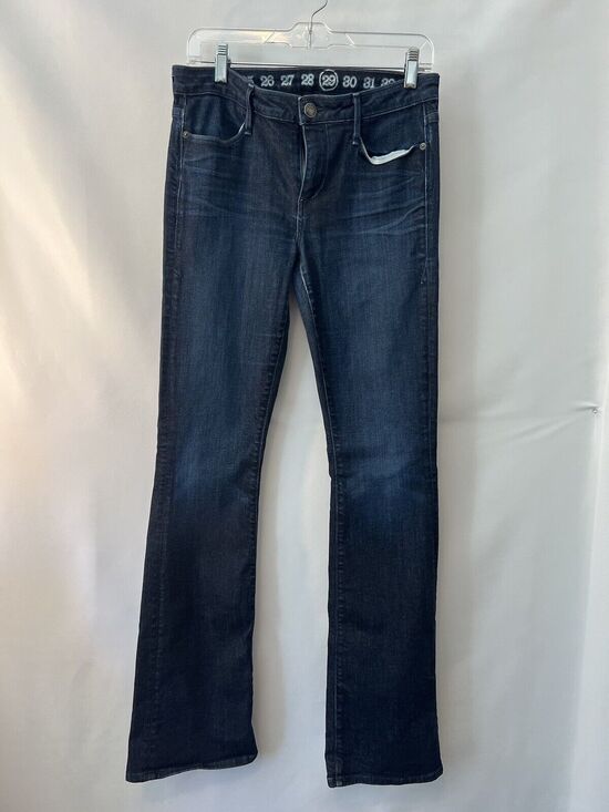 Earnest Sewn Denim - Earnest Sewn Womens Jeans 29 Hefner Blue Dark Wash Bootcut Cotton